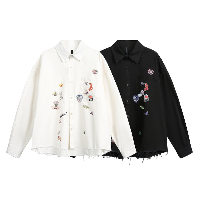 Souvenir" Patchwork Shirt