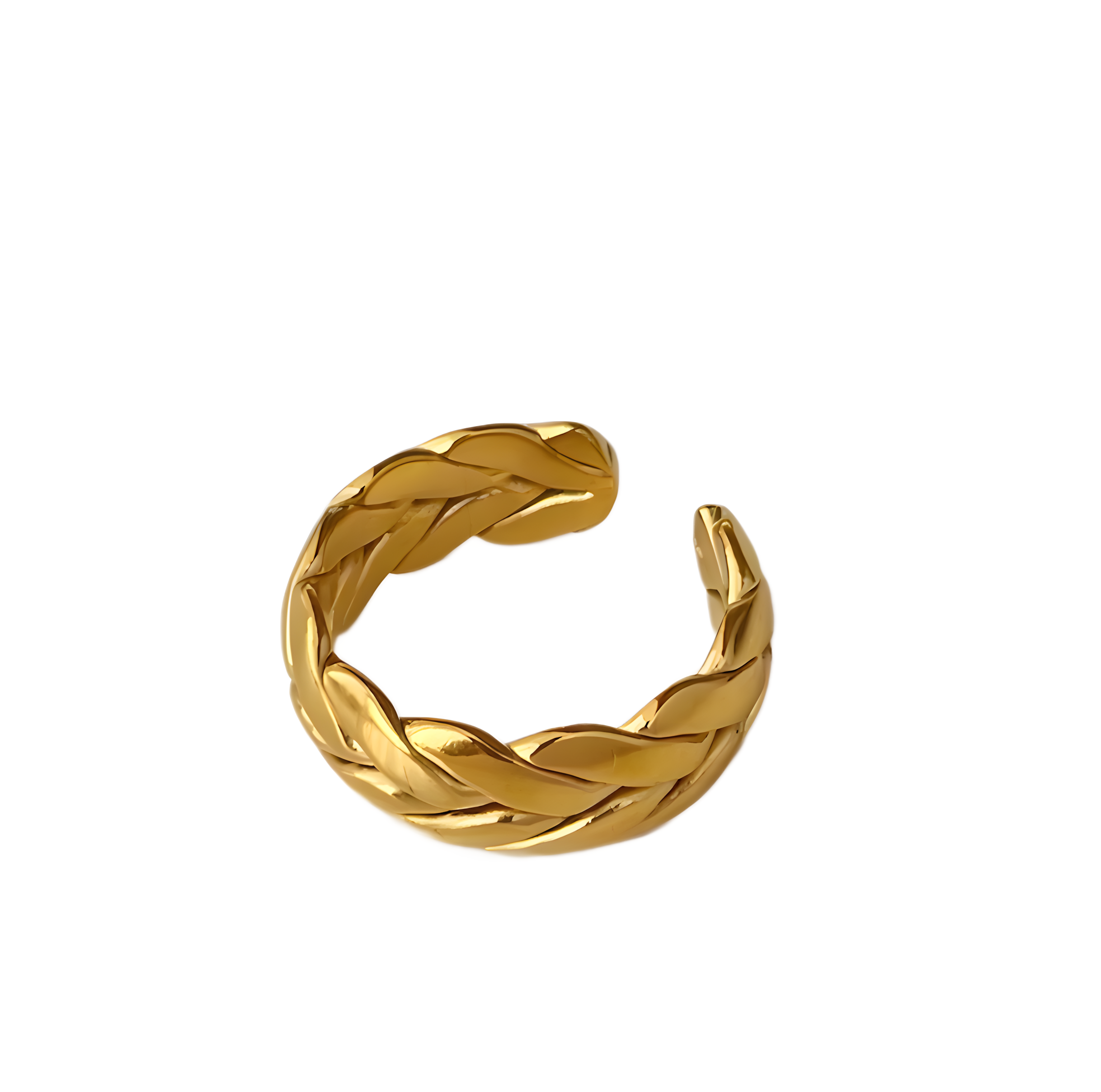 Aurora Ring | Chunky Leaf Adjustable Ring, Vintage Inspired Gold Plated Open Ring, Unisex Statement Jewelry