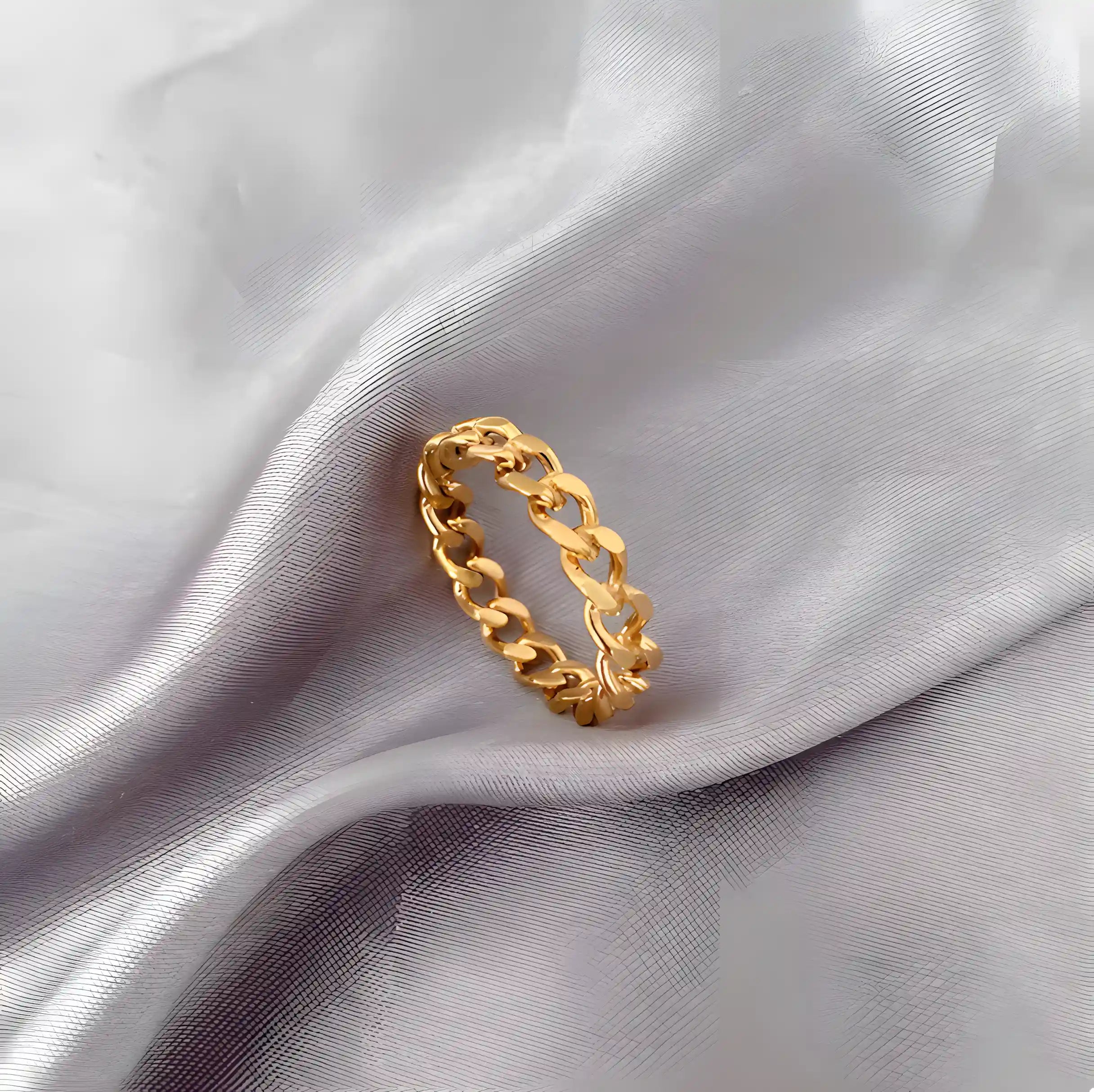 Endless Chain Ring | Classic Gold-Tone Link Band