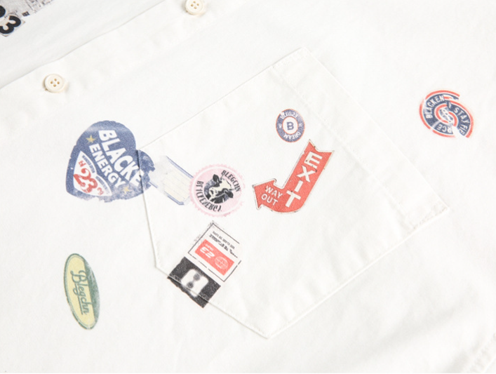 Souvenir" Patchwork Shirt