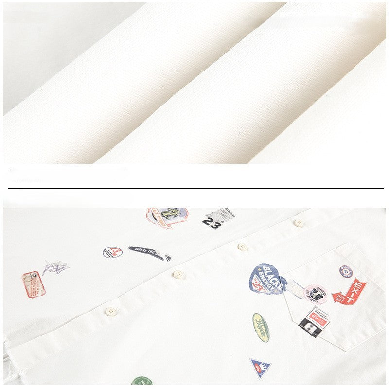 Souvenir" Patchwork Shirt